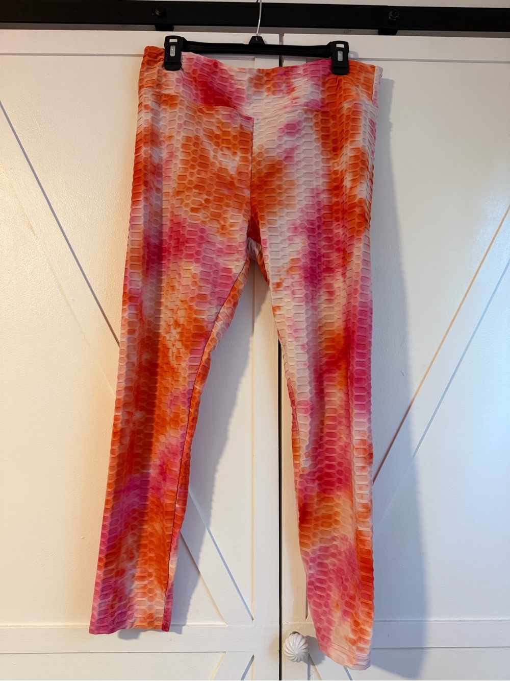 No Boundaries Pink & Orange Tie-Dye Textured Leggings